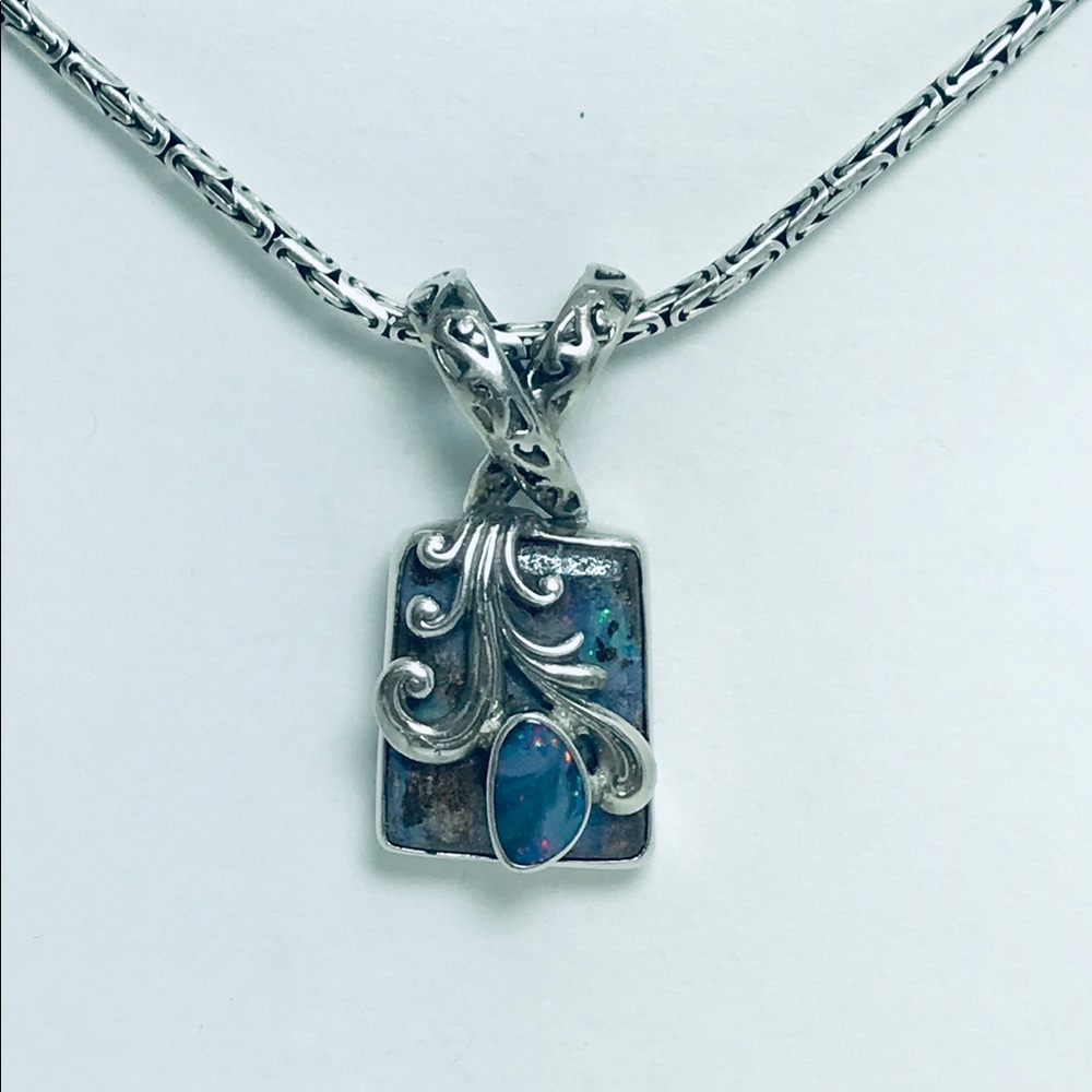Opal  in Handcrafted Sterling Silver 925